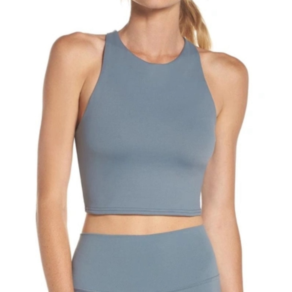 Alo Movement Bra Top, concrete gray, large